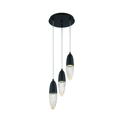 Ecrou Chandelier in Black (3-Light).