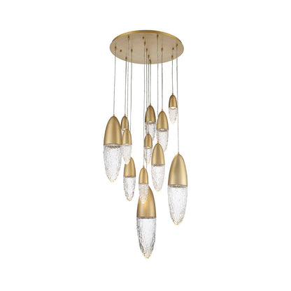 Ecrou Chandelier in Gold (12-Light).