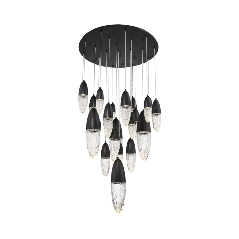 Ecrou Chandelier in Black (22-Light).