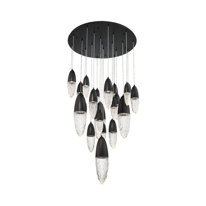 Ecrou Chandelier in Black (22-Light).
