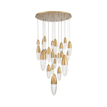 Ecrou Chandelier in Gold (22-Light).