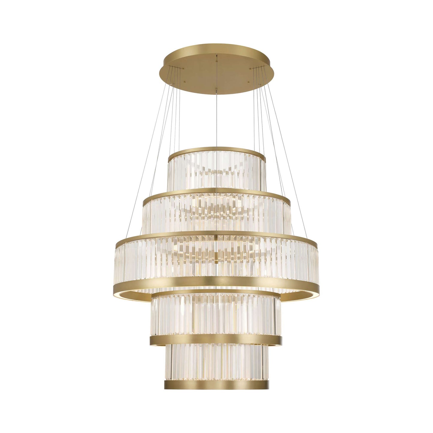 Empra LED Ring Chandelier in Gold (5-Light).
