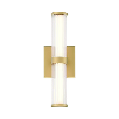 Fayton Outdoor LED Wall Light in Matte Gold (14-Inch).
