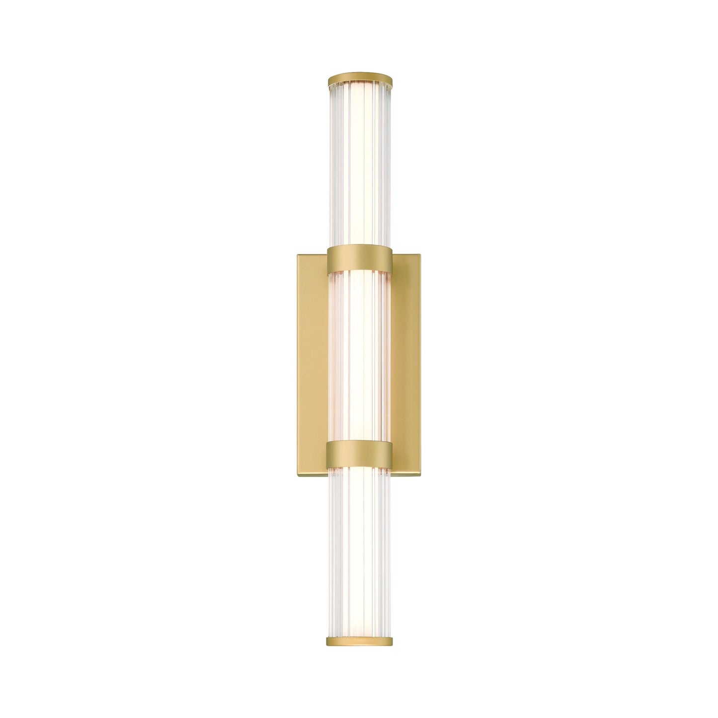 Fayton Outdoor LED Wall Light in Matte Gold (21.25-Inch).