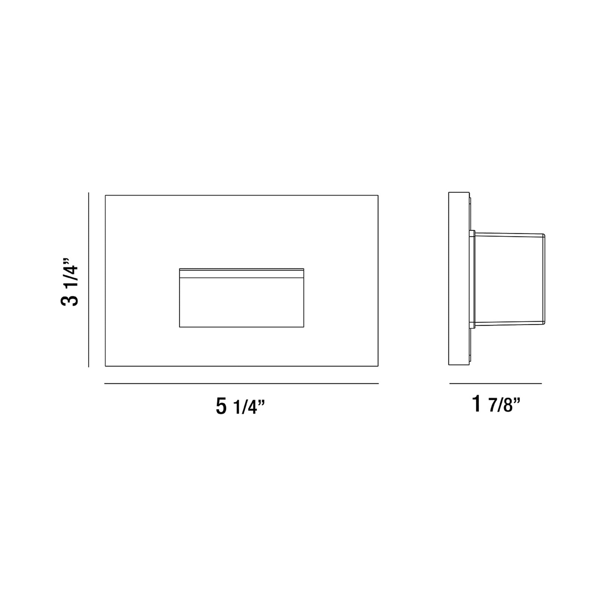 Ferona Outdoor LED Step Light - line drawing.