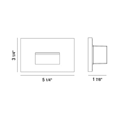 Ferona Outdoor LED Step Light - line drawing.