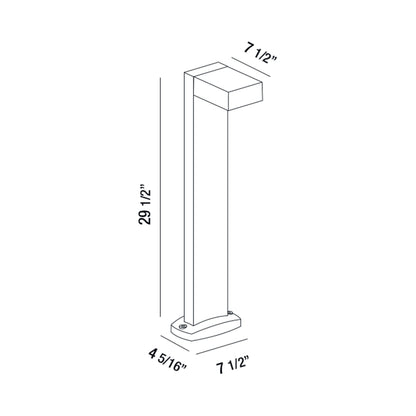 Fosfora Outdoor LED Path Light - line drawing.