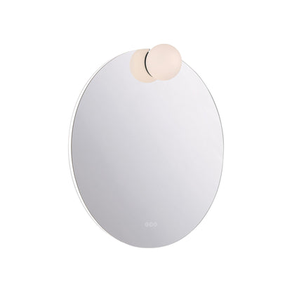 Gia Round LED Wall Mirror in Detail.