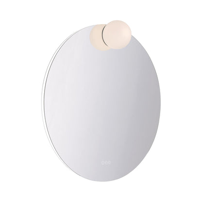 Gia Round LED Wall Mirror in Detail.