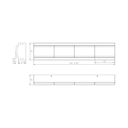 Gibraltar LED Bath Vanity Light - line drawing.