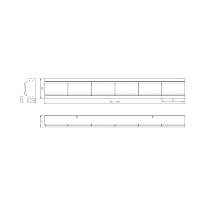 Gibraltar LED Bath Vanity Light - line drawing.