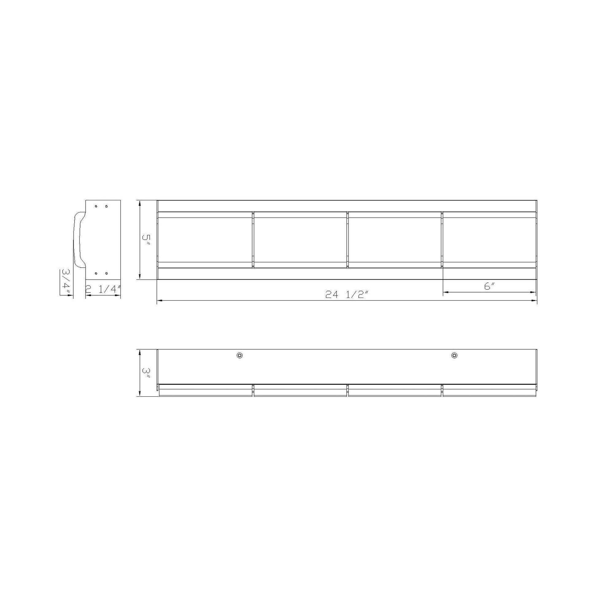Gibraltar Outdoor LED Wall Light - line drawing.
