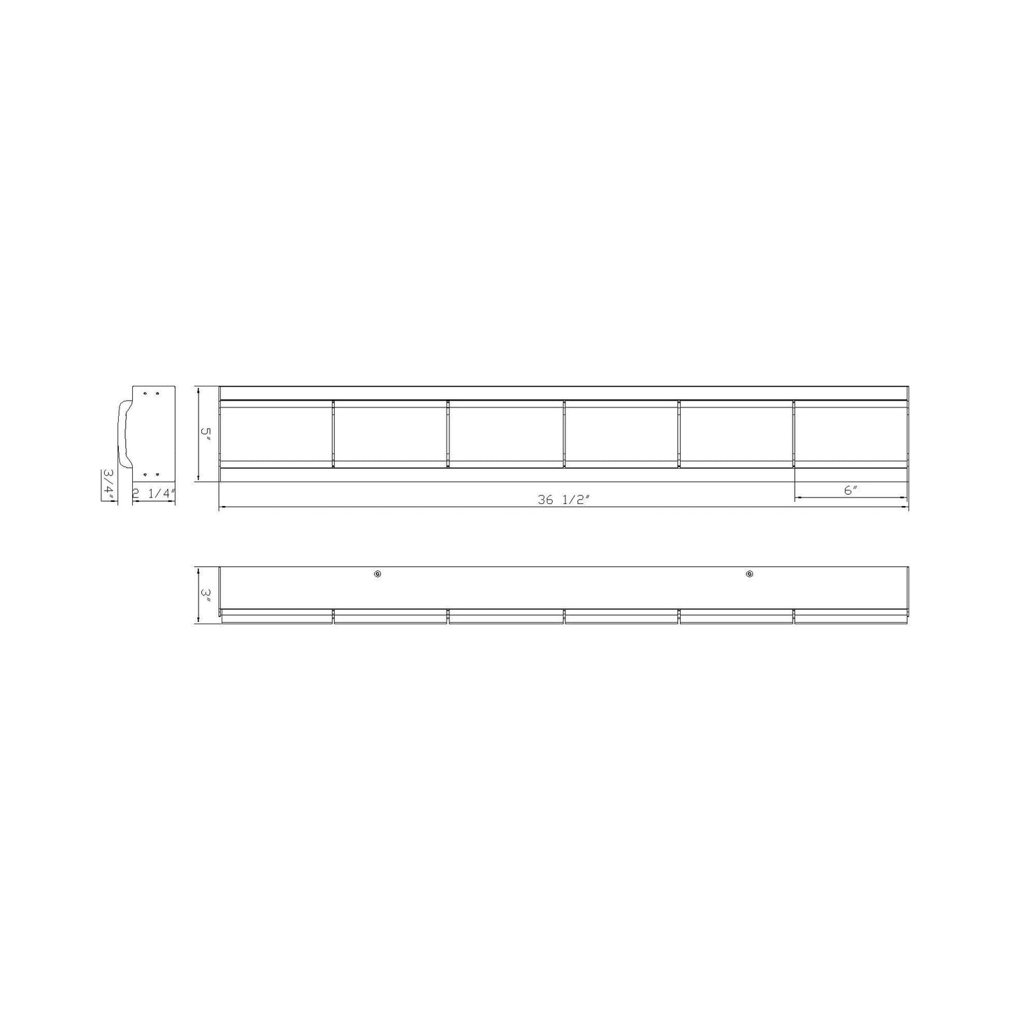 Gibraltar Outdoor LED Wall Light - line drawing.