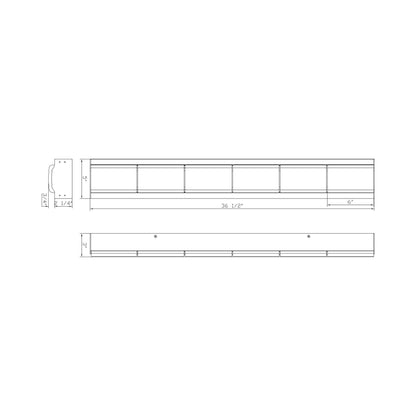 Gibraltar Outdoor LED Wall Light - line drawing.