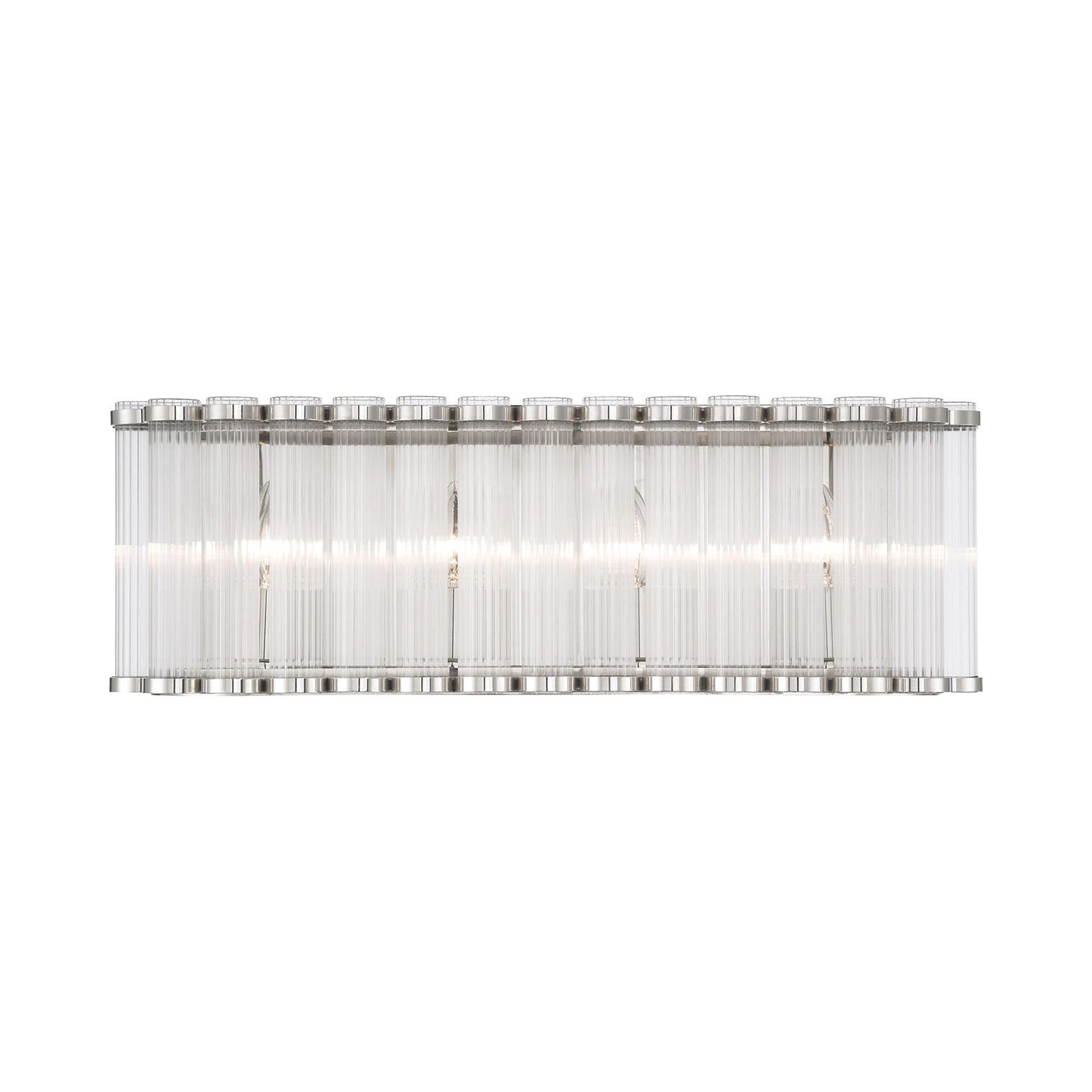 Glasbury Bath Vanity Light in Polished Nickel (4-Light).