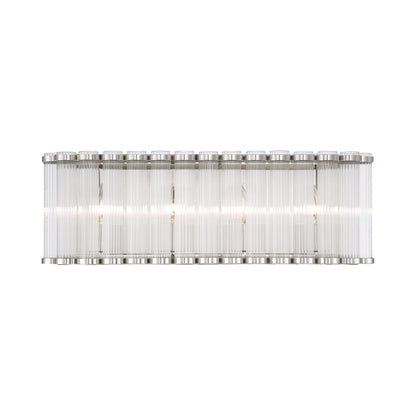 Glasbury Bath Vanity Light in Polished Nickel (4-Light).