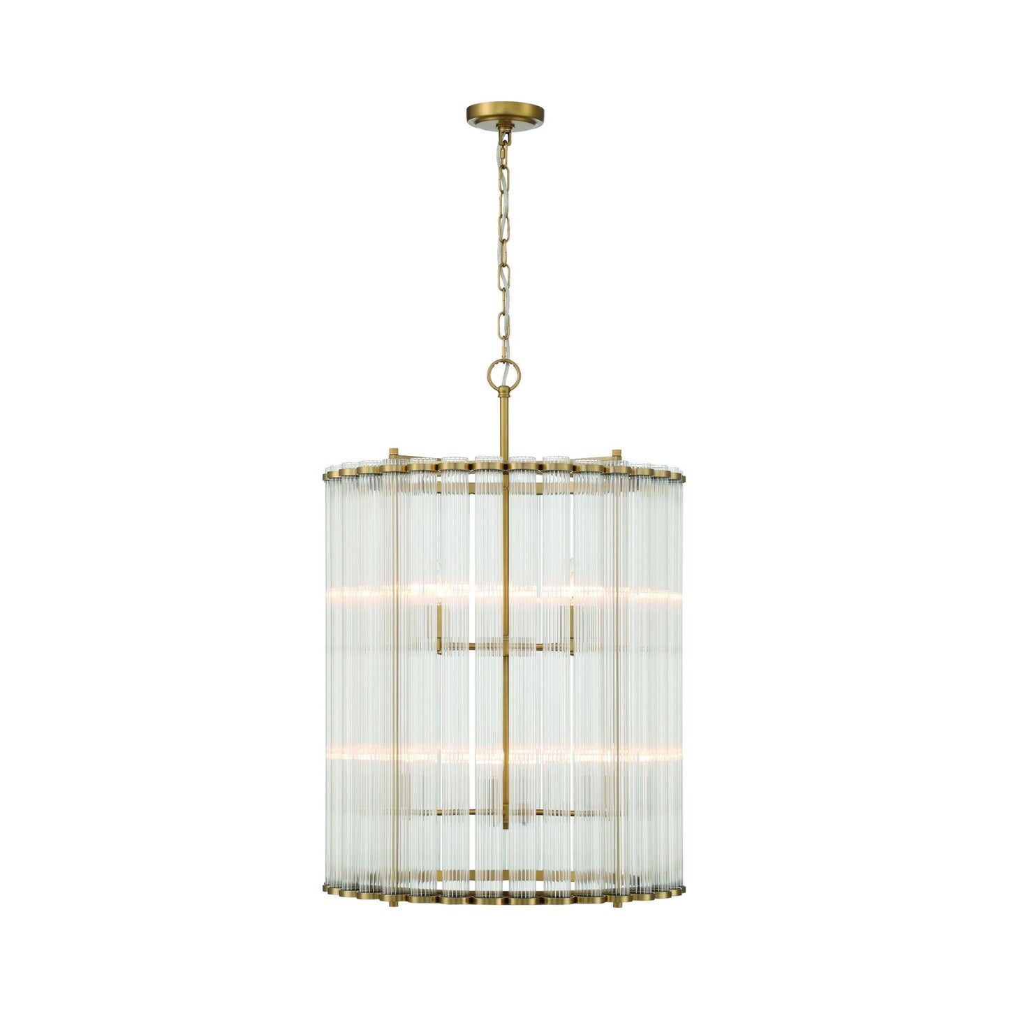 Glasbury Chandelier in Gold (8-Inch).
