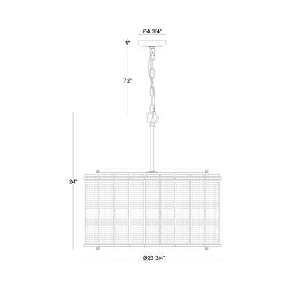 Glasbury Chandelier - line drawing.