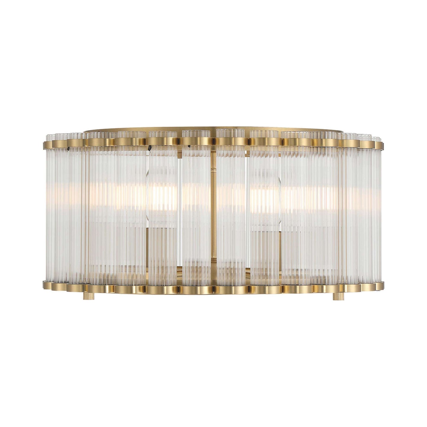 Glasbury Flush Mount Ceiling Light in Gold (5-Light).