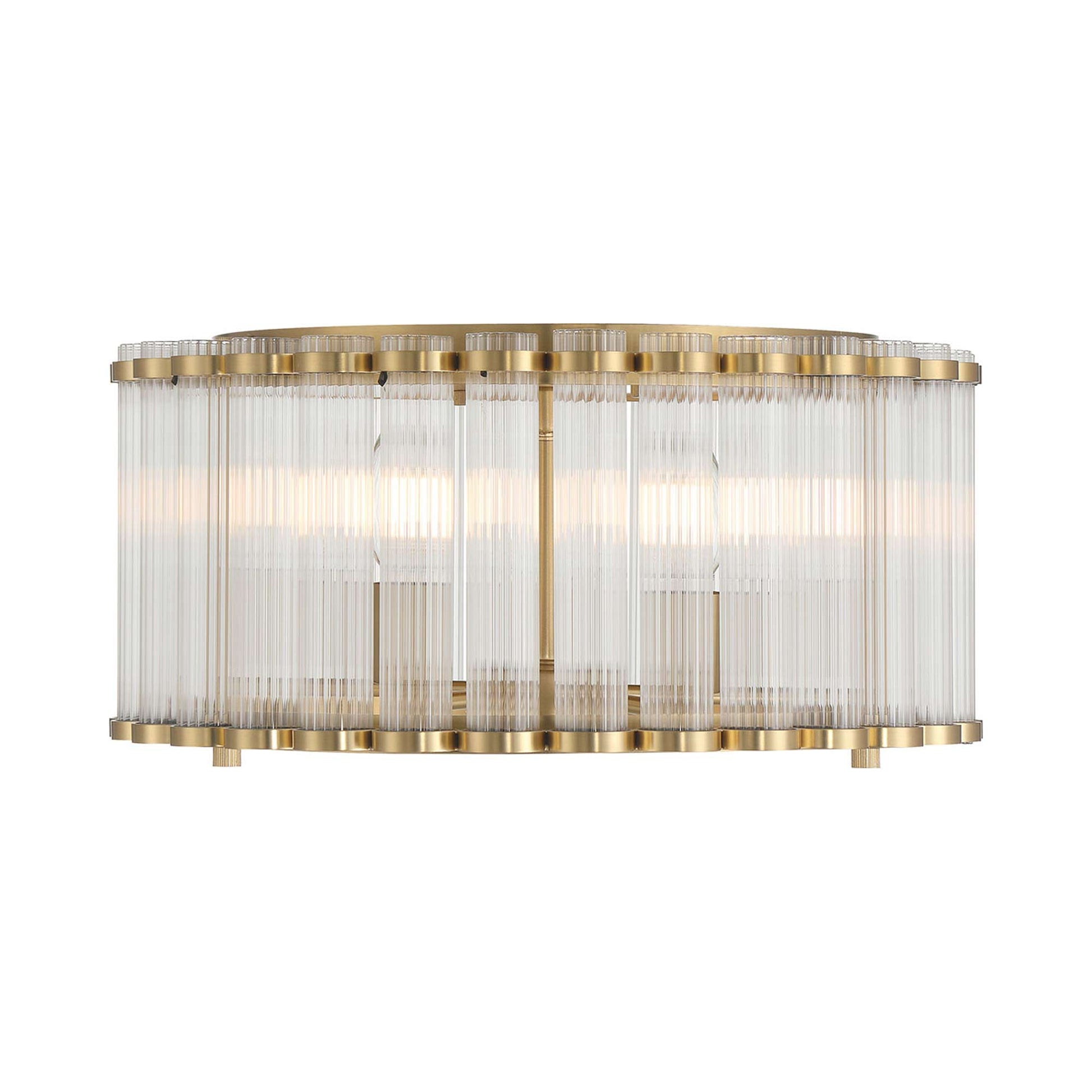 Glasbury Flush Mount Ceiling Light in Gold (5-Light).