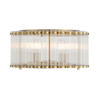 Glasbury Flush Mount Ceiling Light in Gold (5-Light).
