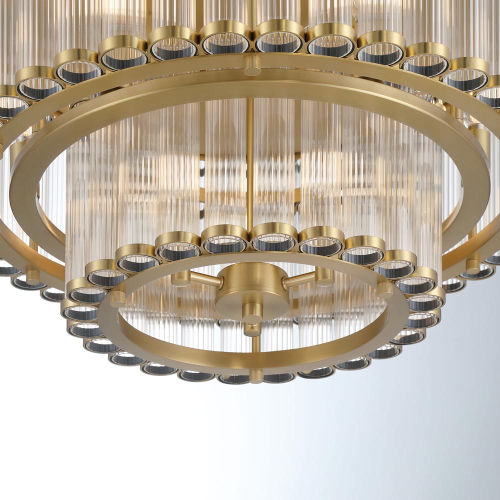 Glasbury Flush Mount Ceiling Light in Detail.