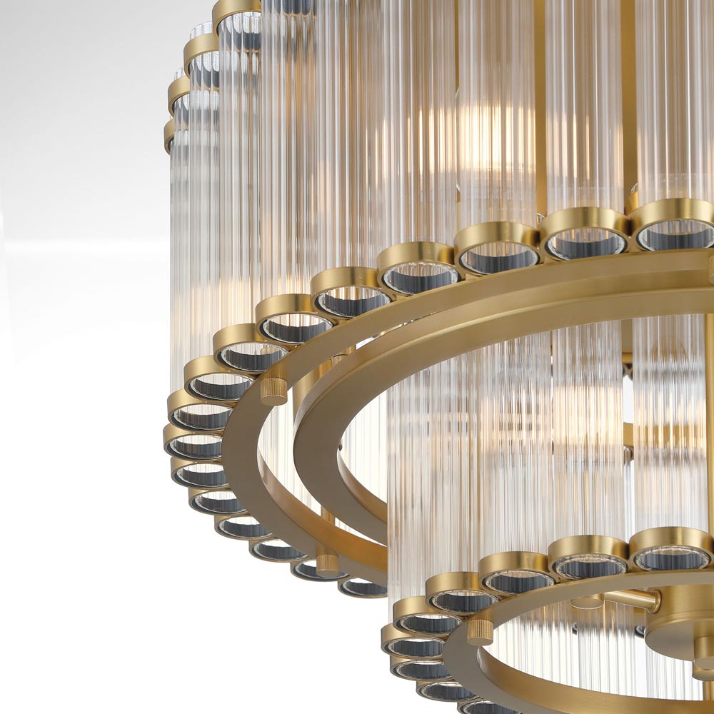 Glasbury Flush Mount Ceiling Light in Detail.