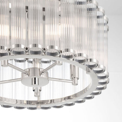 Glasbury Flush Mount Ceiling Light in Detail.
