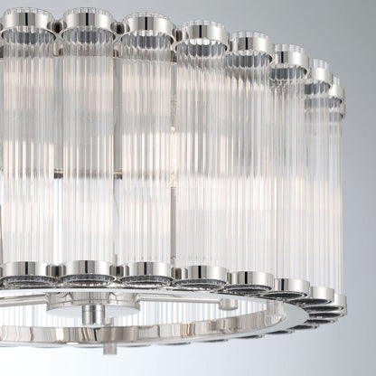 Glasbury Flush Mount Ceiling Light in Detail.