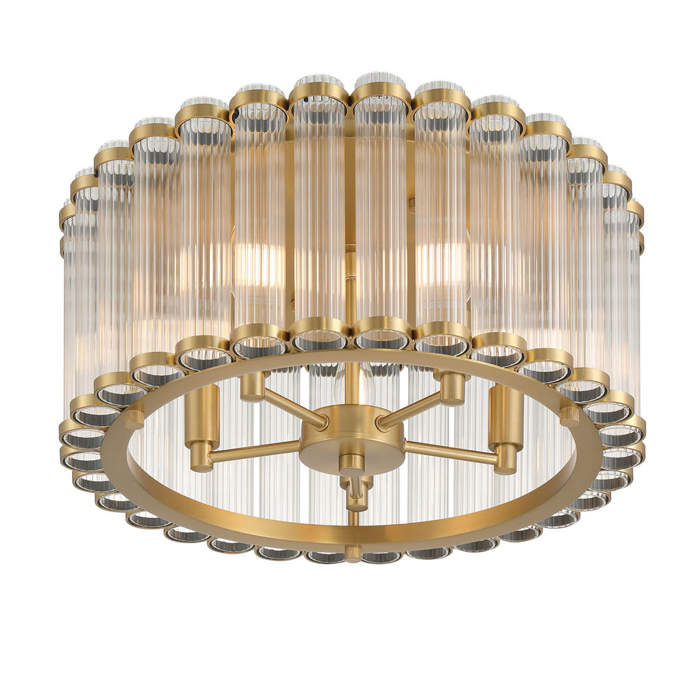 Glasbury Flush Mount Ceiling Light in Detail.