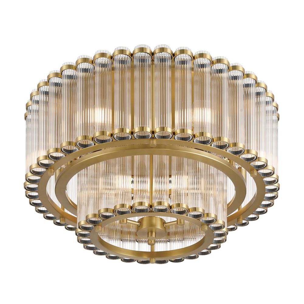Glasbury Flush Mount Ceiling Light in Detail.