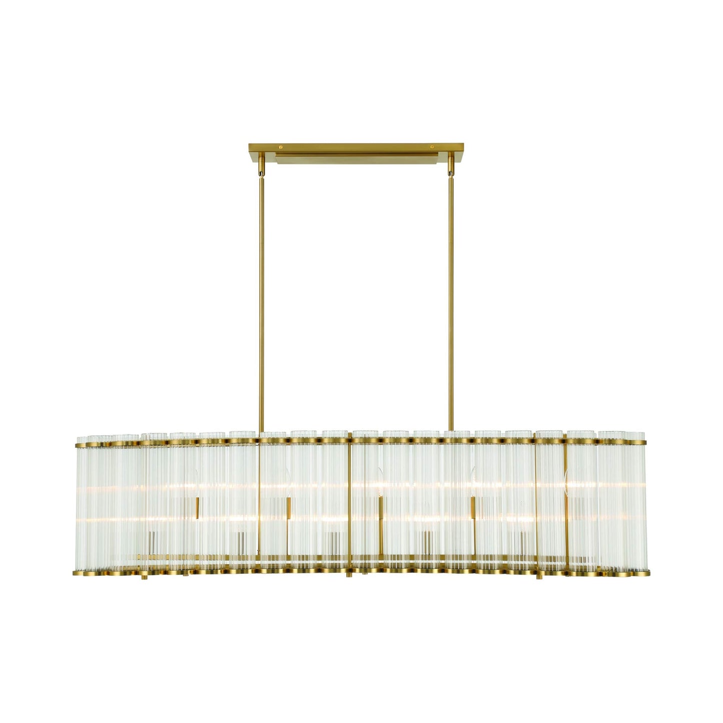 Glasbury Linear Chandelier in Gold.