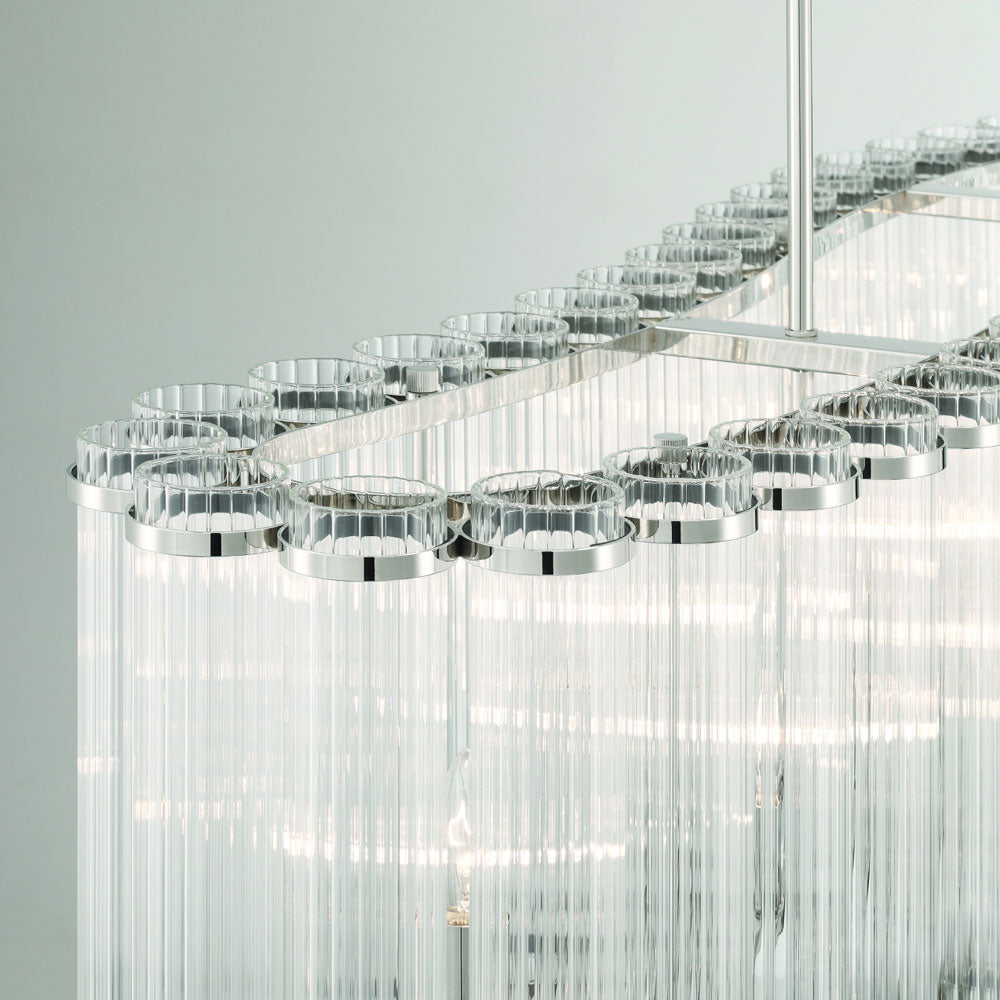 Glasbury Linear Chandelier in Detail.