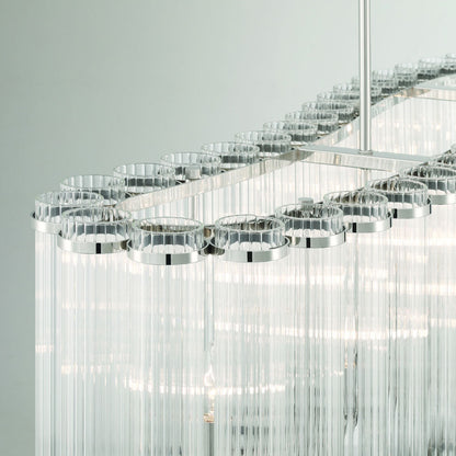 Glasbury Linear Chandelier in Detail.