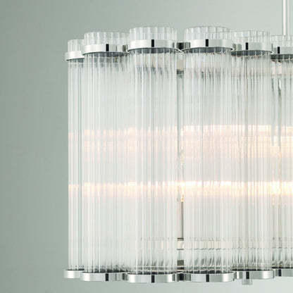 Glasbury Linear Chandelier in Detail.