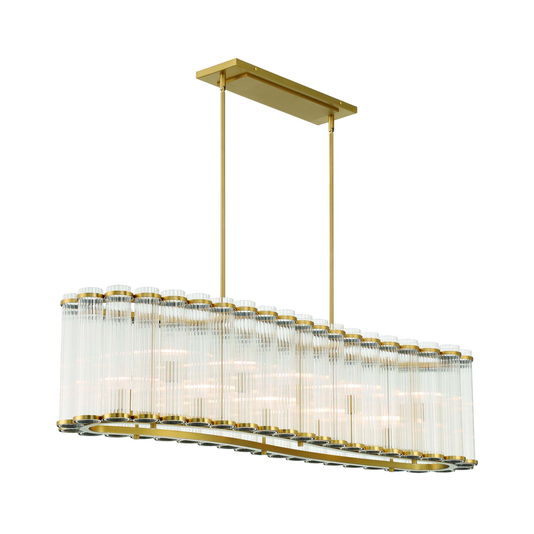 Glasbury Linear Chandelier in Detail.