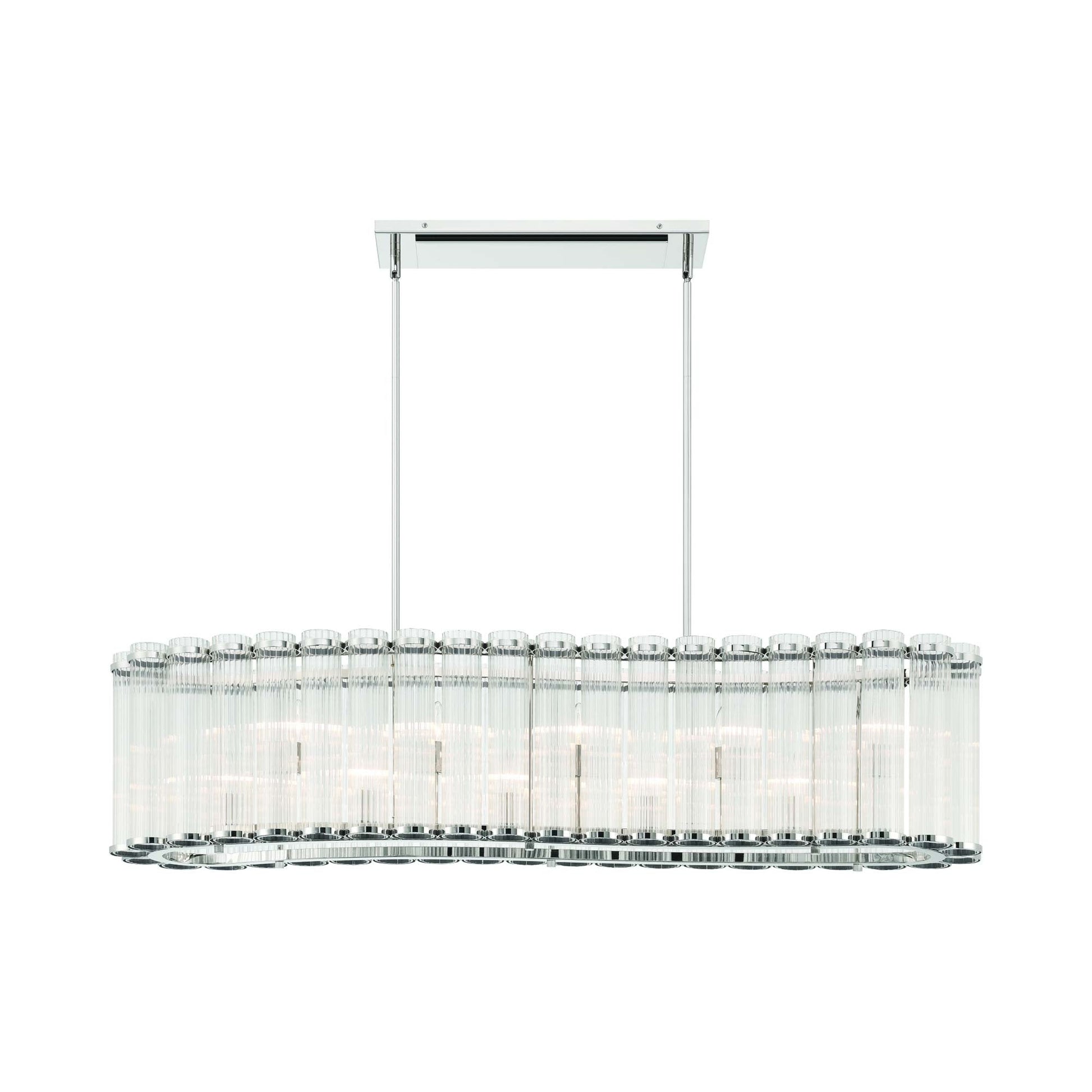 Glasbury Linear Chandelier in Detail.