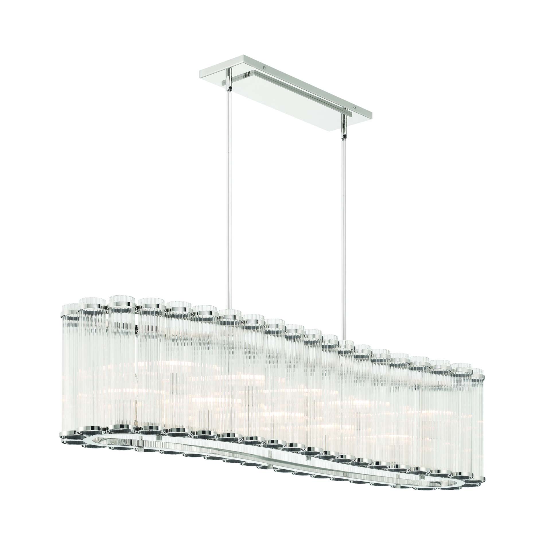 Glasbury Linear Chandelier in Detail.