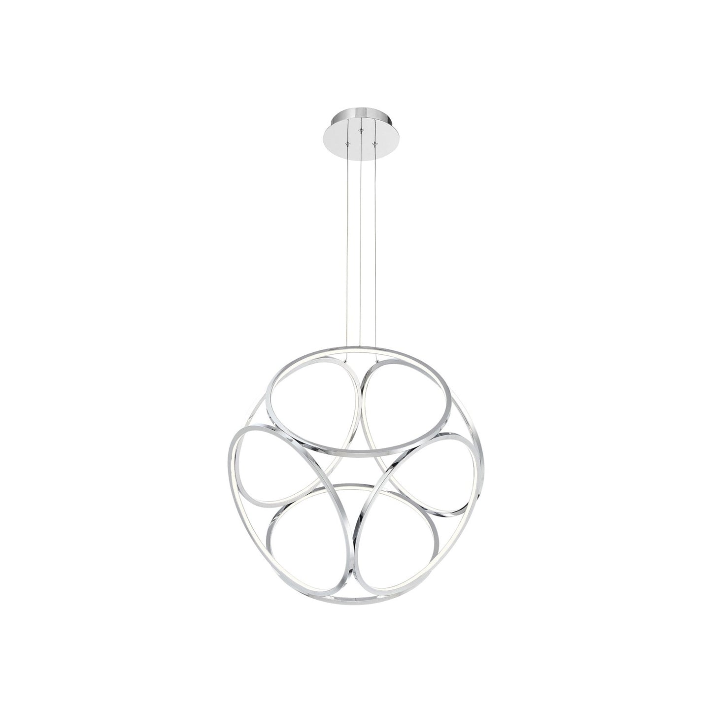 Glenview LED Chandelier in Chrome (Small).