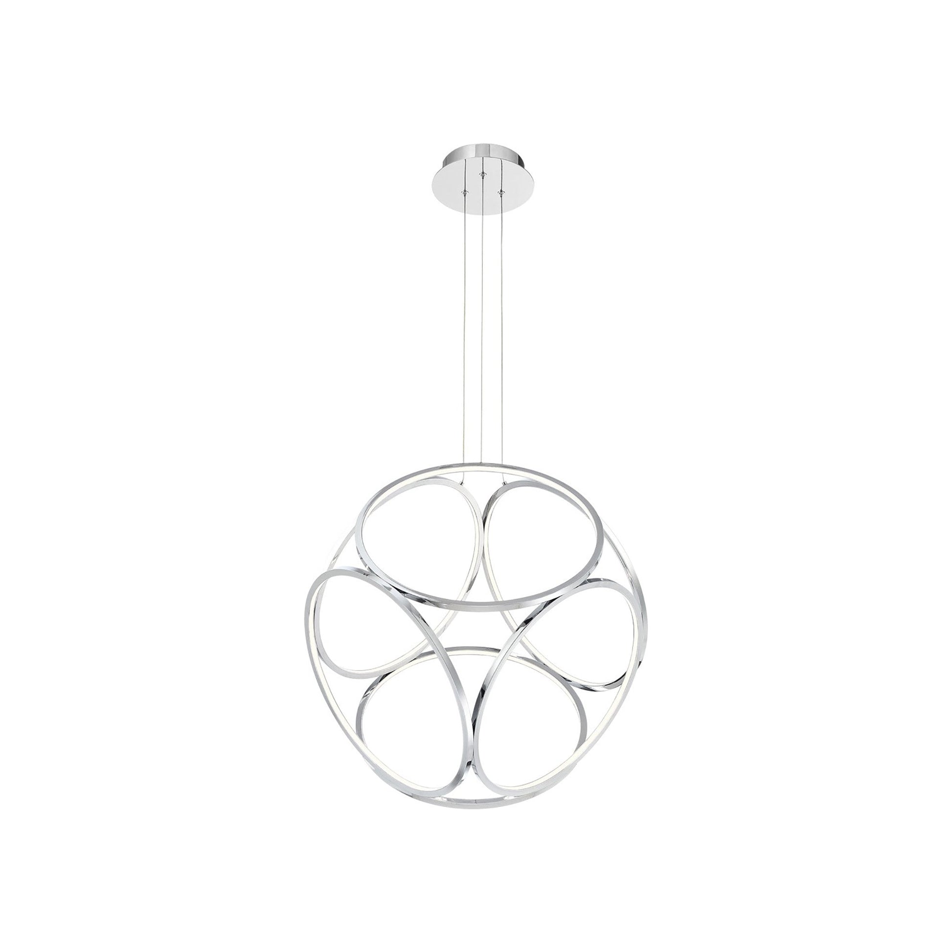 Glenview LED Chandelier in Chrome (Small).