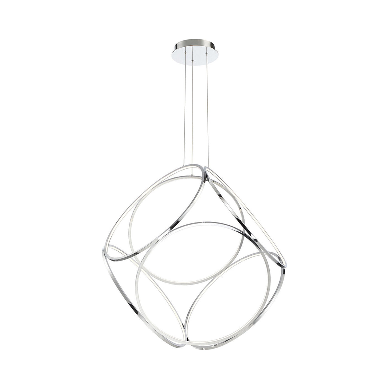 Glenview LED Chandelier in Chrome (Large).