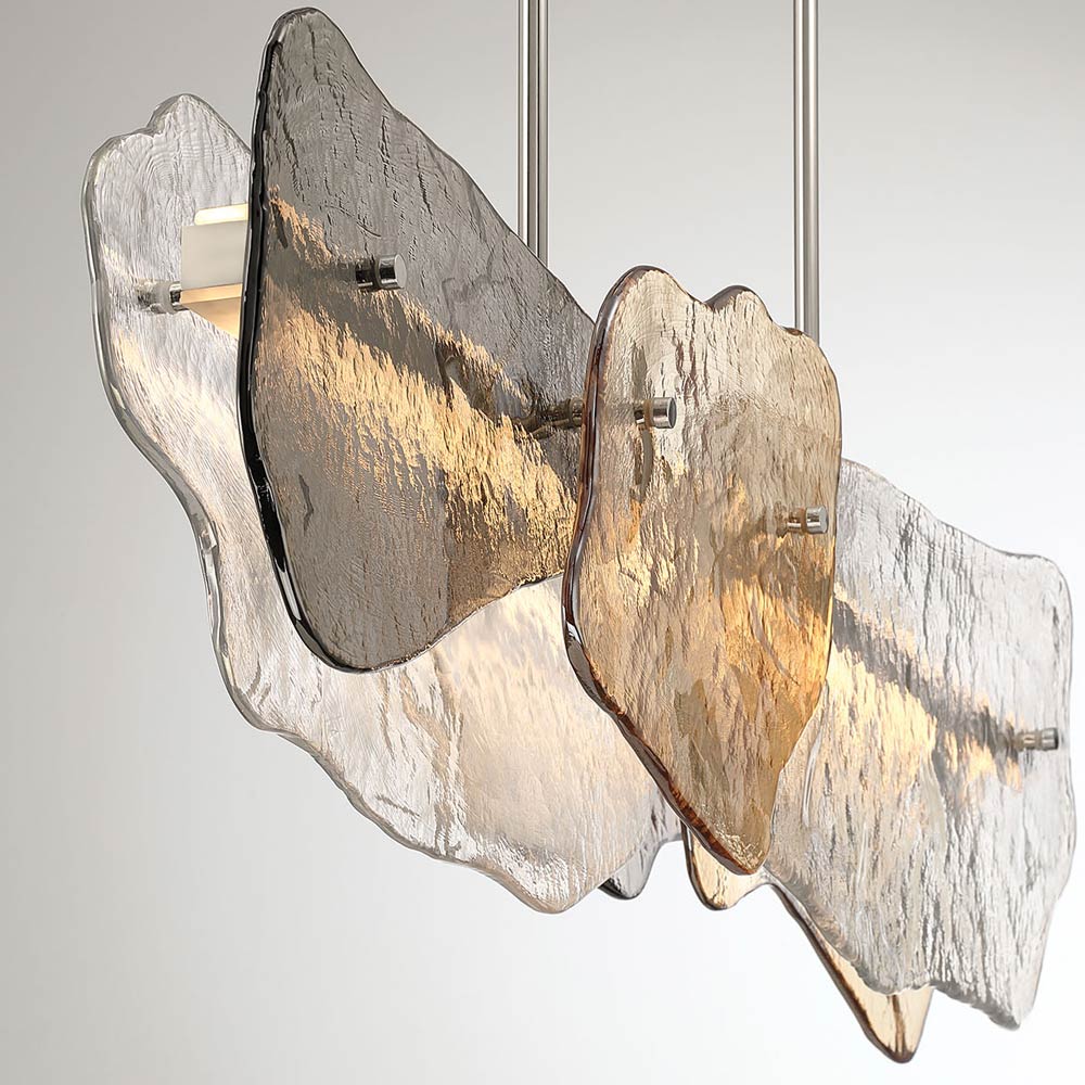 Grotto Linear LED Chandelier in Detail.