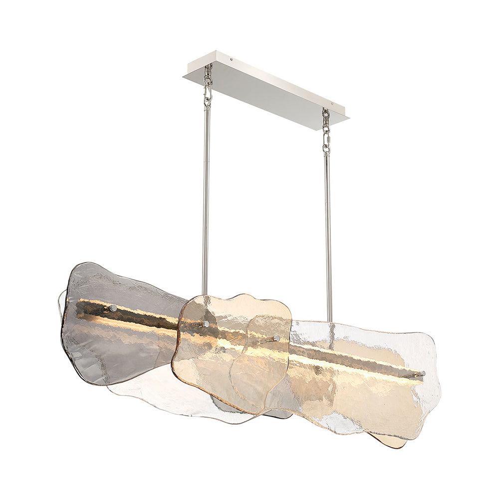 Grotto Linear LED Chandelier in Detail.