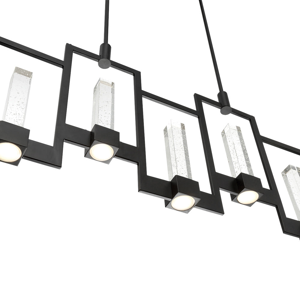 Hanson LED Linear Chandelier in Detail.