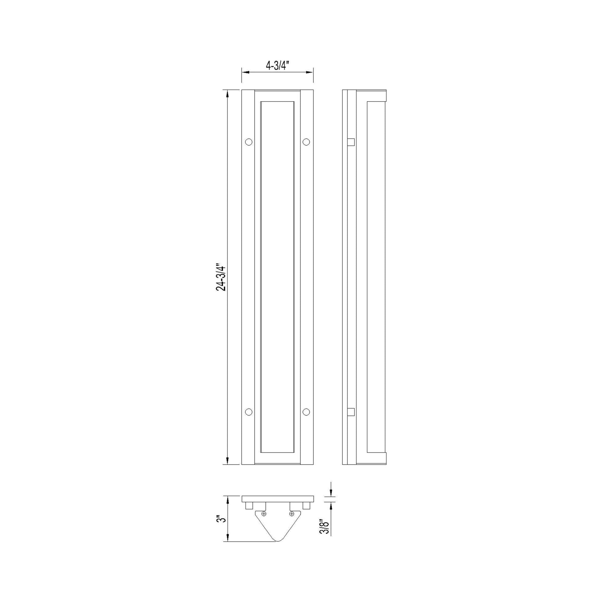 Hy50 Outdoor LED Wall Light - line drawing.