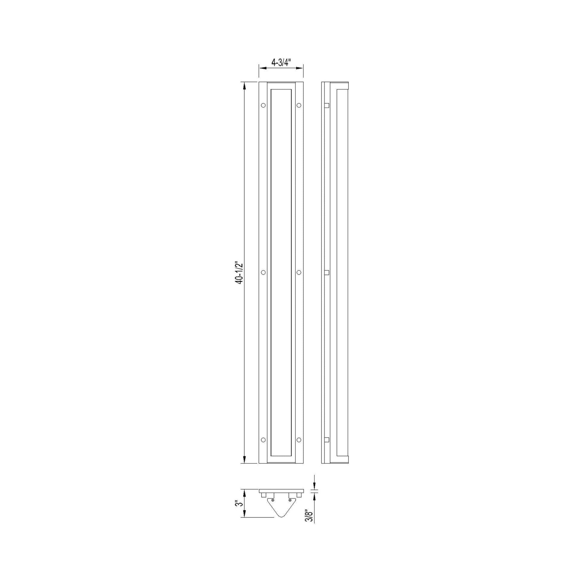 Hy50 Outdoor LED Wall Light - line drawing.