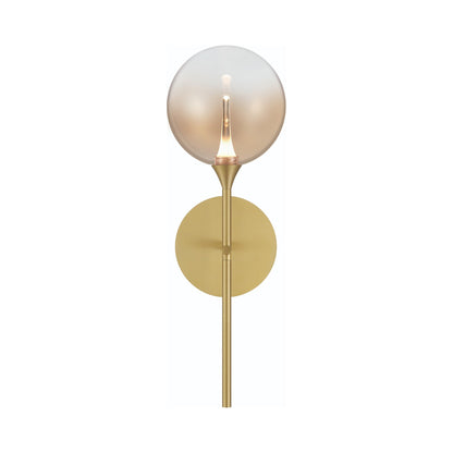 Iissa LED Wall Light in Gold/Amber Glass.