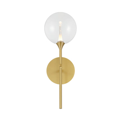 Iissa LED Wall Light in Gold/Clear Glass.