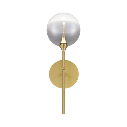 Iissa LED Wall Light in Gold/Smoked Glass.