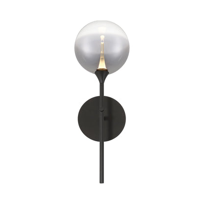 Iissa LED Wall Light in Matte Black/Smoked Glass.